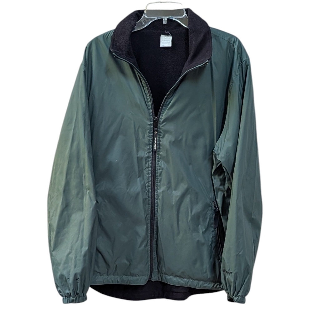 Vintage, John Rich And Bros Woolrich Reversible Green& Black Windbreaker. LG